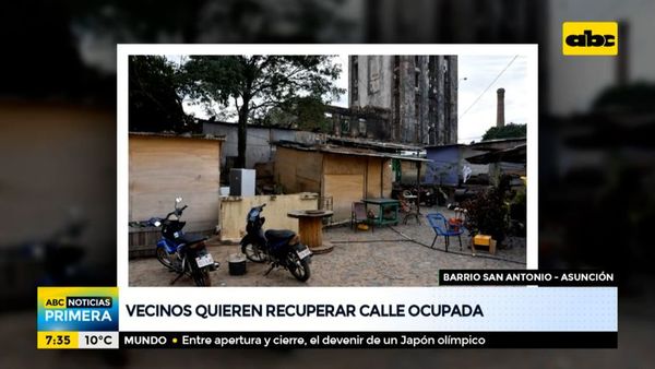 Vecinos quieren recuperar calle ocupada en el barrio San Antonio de Asunción - ABC Noticias - ABC Color