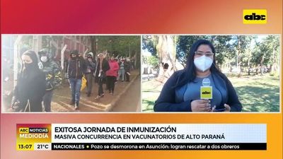 Ciudad del Este: Exitosa jornada de inmunización - ABC Noticias - ABC Color