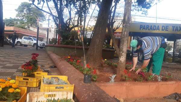 Por fin hacen arreglos en plaza Cerro Corá » San Lorenzo PY