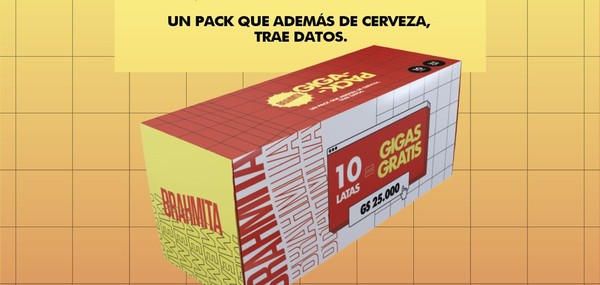 Un pack que además de cerveza trae saldo, llegó Brahma Gigapacks