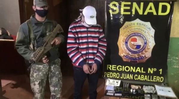 Detienen a joven proveedor de cocaína y marihuana en Pedro Juan Caballero