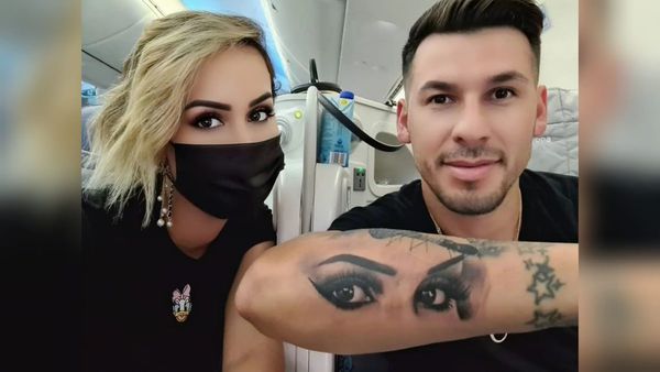 "Qué bonito es querer": Hernán Pérez se tatuó ojos de su lapa