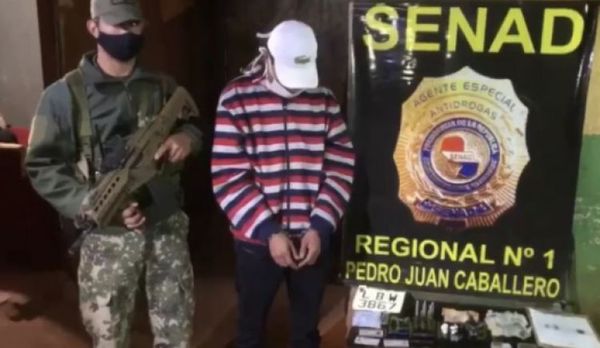 Detienen a joven proveedor de cocaína y marihuana en Pedro Juan Caballero