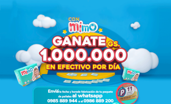 Diario HOY | Pañales Mimo regala un millón de guaraníes por día