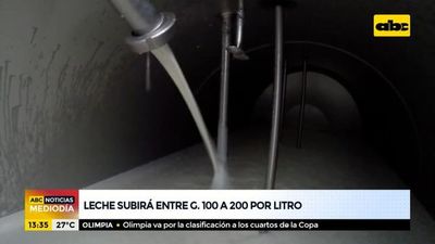 Precio de la leche subiría entre G. 100 a 200 por litro - ABC Noticias - ABC Color
