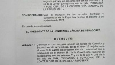 El Senado convoca a llenar cargos en la Contraloría  y la Defensoría