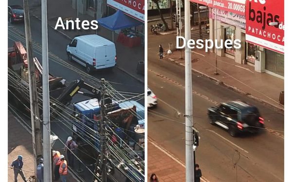 Fin de año terminaría maraña de cables en microcentro de CDE