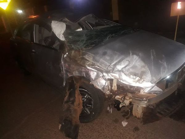 Violento choque y vuelco sobre la Ruta PY07 - ABC en el Este - ABC Color