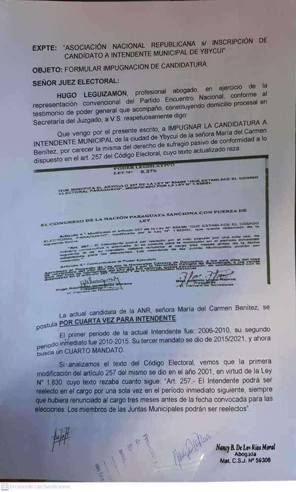 Piden impugnar candidatura a intendente de Ybycuí - Nacionales - ABC Color