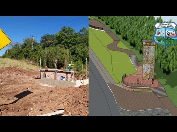 AVANZA CONSTRUCCIÓN DEL PÓRTICO DE BIENVENIDA EN CAPITÁN MIRANDA