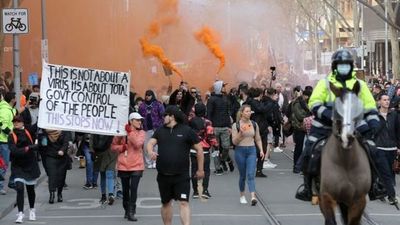 Manifestaciones contra el confinamiento en Australia