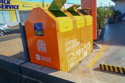 Instalan punto de reciclaje de residuos en Ciudad del Este  - ABC en el Este - ABC Color