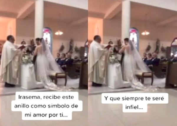 Crónica / Novio prometió ser “infiel” en plena ceremonia de boda