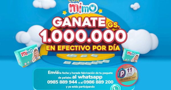 La Nación / Pañales MIMO regala un millón de guaraníes en efectivo por día