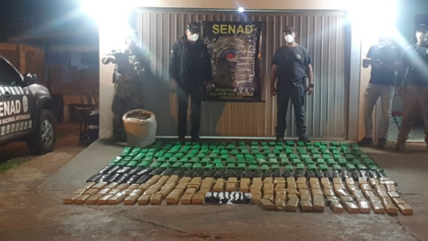 Hallan 200 kilos de marihuana en puerto clandestino en Canindeyú