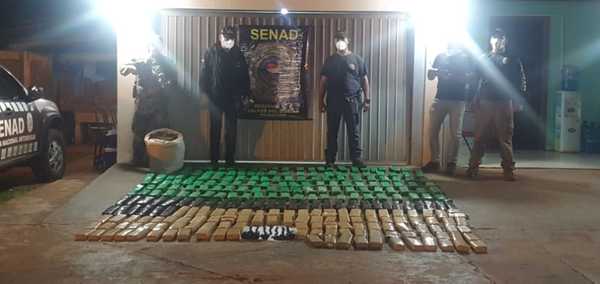 Senad: incautan más de 200 kilos de marihuana en Canindeyú