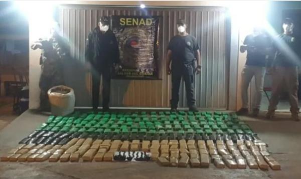 Detectan puerto clandestino con más de 200 kilos de marihuana en Canindeyú