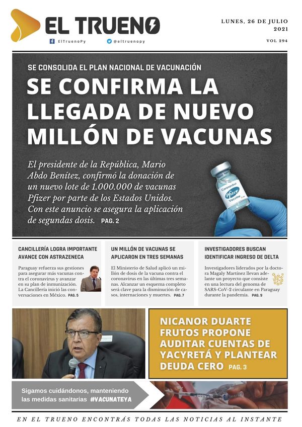 E-paper 26 de julio 2021 - El Trueno