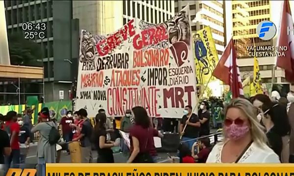 Miles de brasileños piden juicio político para Bolsonaro | Telefuturo