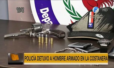 Policía detuvo a joven armado en la Costanera de Asunción | Telefuturo