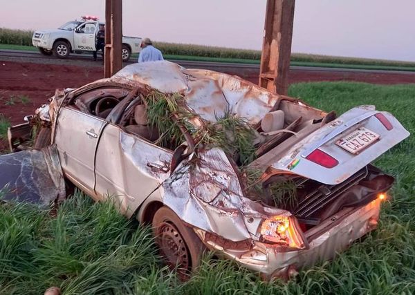 Accidente automovilístico deja un hombre lesionado - ABC en el Este - ABC Color