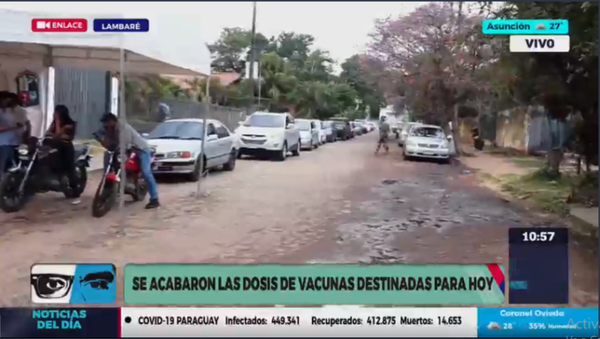 Diario HOY | El Polideportivo de la Cooperativa Lambaré quedó sin lote de vacunas contra el COVID-19