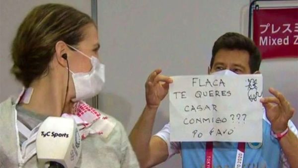La reacción de una atleta argentina al recibir una propuesta de matrimonio en plenos juegos olímpicos (VIDEO)