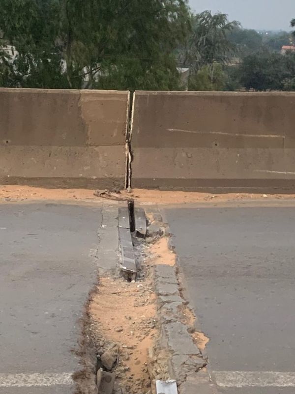 Grieta en viaducto de Limpio genera preocupación - Nacionales - ABC Color