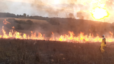 Incendios de pastizales agobian a bomberos voluntarios de Alto Paraná