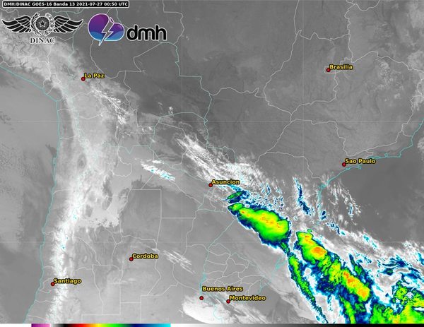 Anuncian tormentas eléctricas para cuatro departamentos - Nacionales - ABC Color