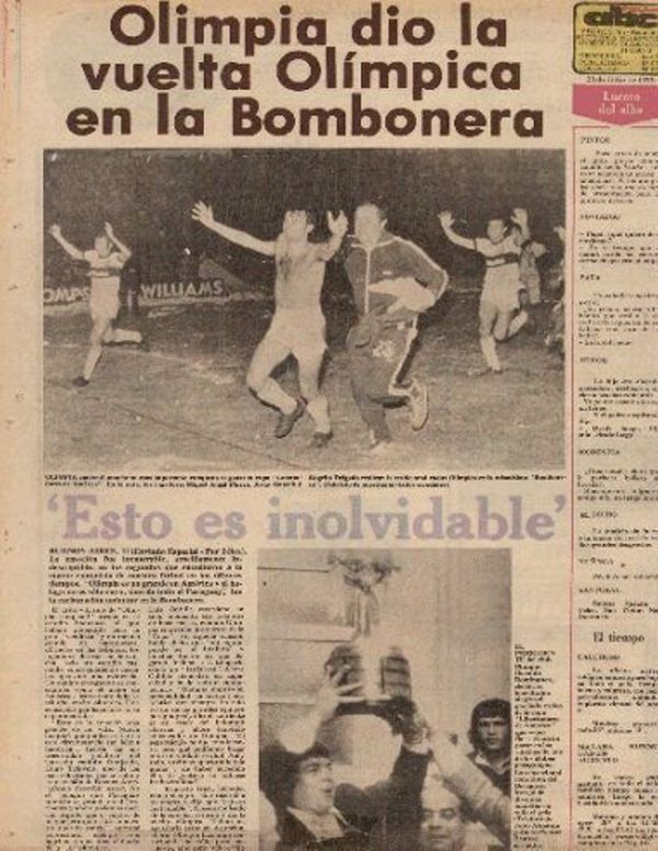 Olimpia, 42 años de la conquista de la 1ª Libertadores - Fútbol - ABC Color