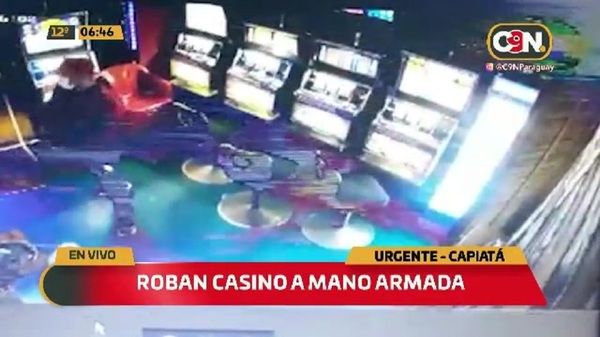 Motochorros armados asaltan casino en Capiatá - C9N