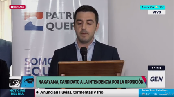 Diario HOY | Sebastián García declina su candidatura a la Intendencia de Asunción a favor de Eduardo Nakayama