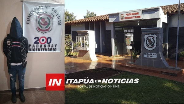 POLICÍAS DE FRAM DETUVIERON A UN HOMBRE CON ORDEN DE CAPTURA.