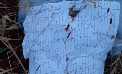 Diario HOY | Hallan cadáver sin manos y nota de los "Justicieros de la Frontera"