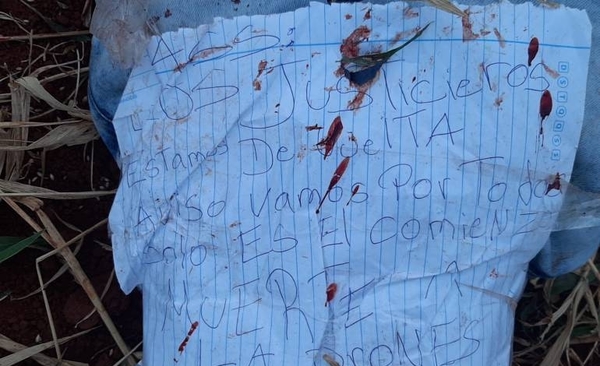 Diario HOY | Hallan cadáver sin manos y nota de los "Justicieros de la Frontera"