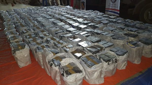 3.400 kilos de cocaína incautada en Fernando de la Mora, nuevo récord 