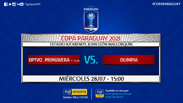Olimpia se estrena en la Copa Paraguay ante Deportivo Primavera