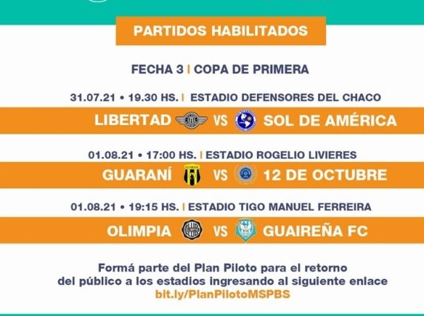 Continúa la inscripción para los partidos piloto de la 3ra. fecha - APF