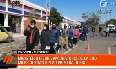 Ministerio cierra vacunatorio de la Secretaría Nacional de Deportes | Telefuturo