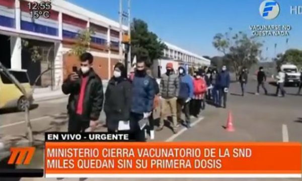 Ministerio cierra vacunatorio de la Secretaría Nacional de Deportes | Telefuturo