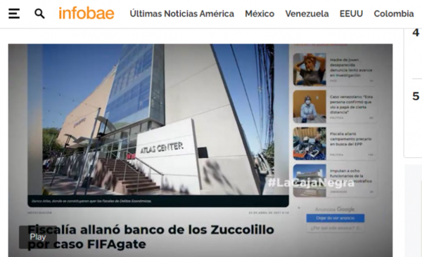 Diario HOY | Infobae se hace eco de la investigación sobre el Banco Atlas y Nicolás Leoz
