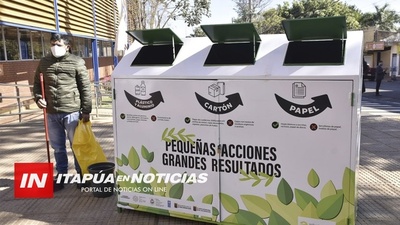 INTENDENTE DE ENCARNACIÓN RECIBE ECOPUNTOS DE RECICLAJE.
