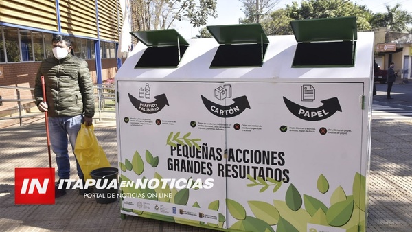 INTENDENTE DE ENCARNACIÓN RECIBE ECOPUNTOS DE RECICLAJE.
