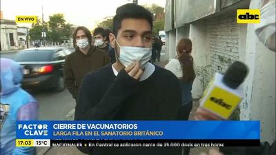 Cierre de vacunatorios: Sanatorio Británico - Factor Clave - ABC Color
