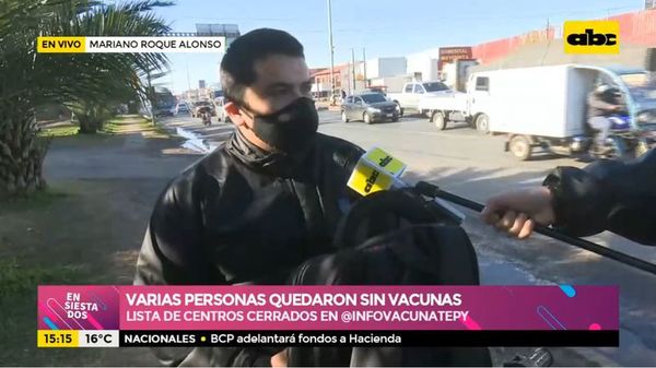 MRA: Varias personas quedaron sin vacunarse - ABC Noticias - ABC Color