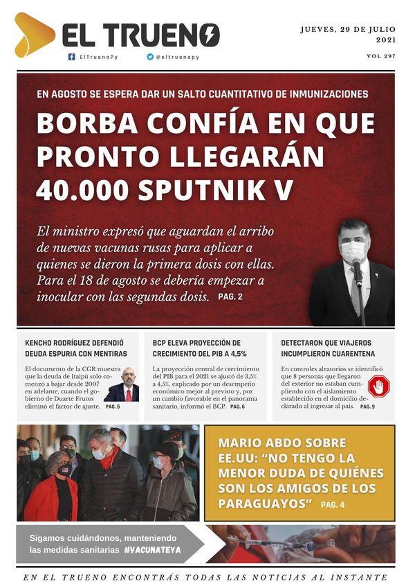 E-paper 29 de julio 2021 - El Trueno