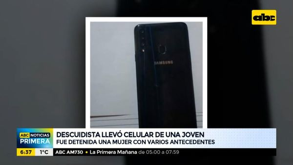 Descuidista fue detenida tras robar celular a una joven - ABC Noticias - ABC Color