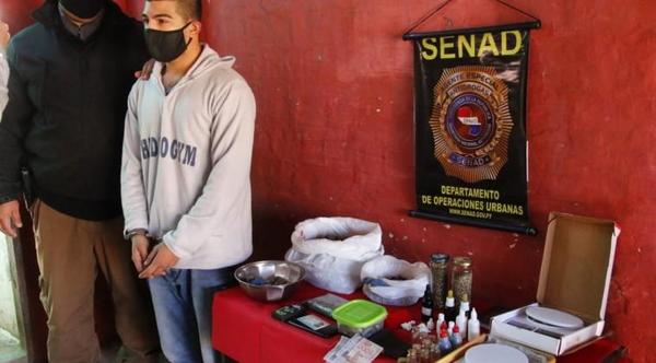 Joven fue detenido por realizar “delivery” de droga en Guarambaré – Prensa 5