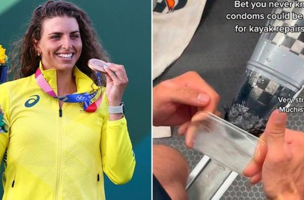 ¡Ingeniosa! Lo que usó la piragüista australiana para reparar su kayak y ganar el bronce